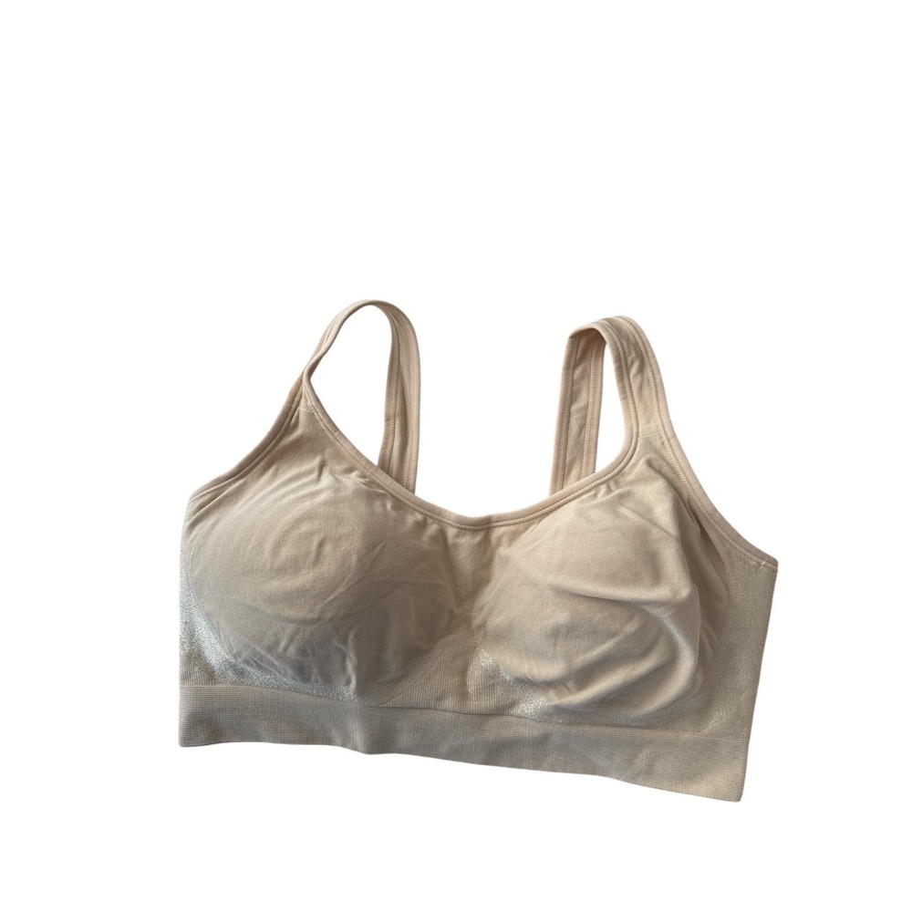 Truekind Women's Daily Comfort Seamless Wirefree Sports Padded T Shirt Bra L NWT
